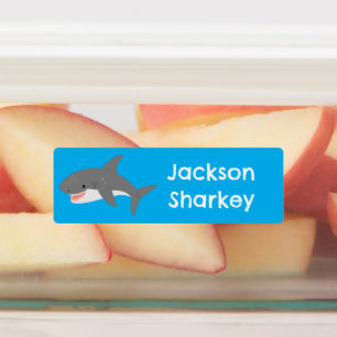 白素晴らしサメの幸せパーソナライズされた漫画 ラベル