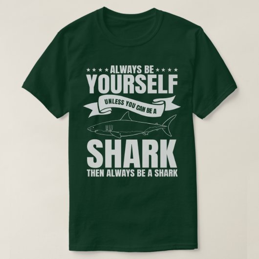 白素晴らしサメ動物学者で最大の捕食魚 Tシャツ (デザイン正面)
