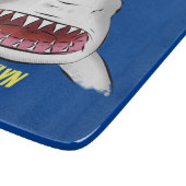 白素晴らしサメ平均イラストレーション カッティングボード (角)