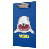 白素晴らしサメ平均イラストレーション クリップボード (左)