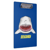 白素晴らしサメ平均イラストレーション クリップボード (右)