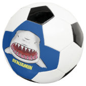 白素晴らしサメ平均イラストレーション サッカーボール (3/4)