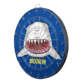 白素晴らしサメ平均イラストレーション ダーツボード (正面右)