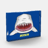 白素晴らしサメ平均イラストレーション フォトブロック (左)