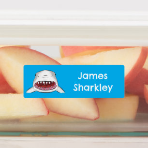 白素晴らしサメ平均イラストレーション ラベル