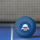 白素晴らしサメ平均イラストレーション 卓球ボール (ネット)