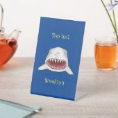 白素晴らしサメ平均イラストレーション 台座サイン (インサイチュ)