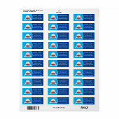 白素晴らしサメ平均漫画イラストレーションラベル ラベル (フルシート)