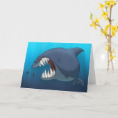 白素晴らしサメ空白のカード カード (黄色い花)