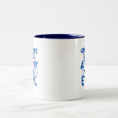 白素晴らしサメ食べ私の仕事倫理11OZ MUG ツートーンマグカップ (中央)