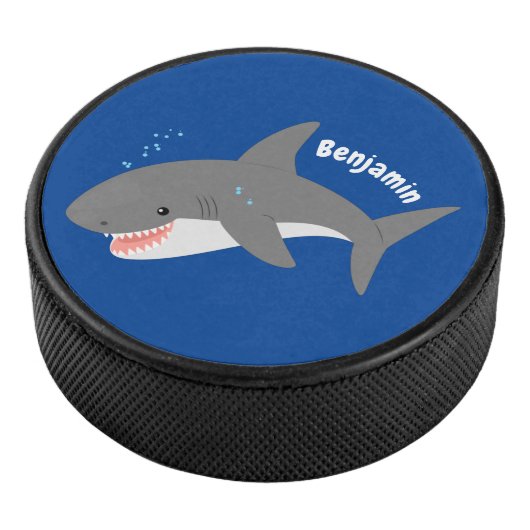 白素晴らしサメhappy cartoonイラストレーション アイスホッケーパック (3/4)