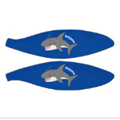 白素晴らしサメhappy cartoonイラストレーション ミニバスケットボール (パネル)