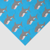 白素晴らしサメhappy cartoonイラストレーション 薄葉紙 (詳細)