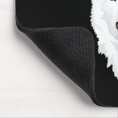 白素晴らしシベリアのハスキー – 甘い白い雪 マウスパッド (コーナー)