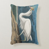 白素晴らしハロンAudubon鳥の野生動物絵画の アクセントクッション (正面(垂直))