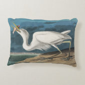 白素晴らしハロンAudubon鳥の野生動物絵画の アクセントクッション (裏面)