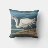 白素晴らしハロンAudubon鳥の野生動物絵画の クッション (正面)