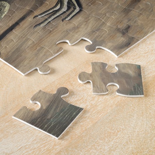 白素晴らしハロンAudubon鳥の野生動物絵画の ジグソーパズル (側面)