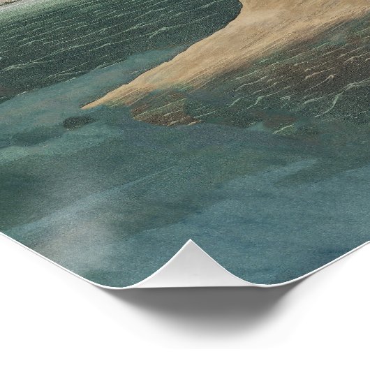 白素晴らしハロンAudubon鳥の野生動物絵画の ポスター (コーナー)