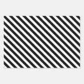 白素晴らしモダン黒 ラッピングペーパーシート (正面3)