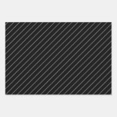 白素晴らしモダン黒 ラッピングペーパーシート (正面)