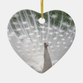 白素晴らし孔雀 セラミックオーナメント