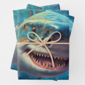 白素晴らし海の泳ぎ ラッピングペーパーシート (インサイチュ)