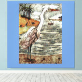 白素晴らし緑 キャンバスプリント (インサイチュ (ウッドフロア))