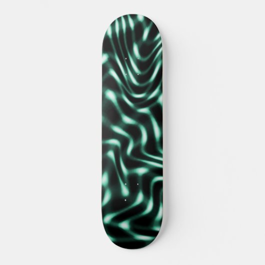 白素晴らし色のシアンまたは緑の特徴 スケートボード (正面)