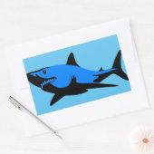 白素晴らし色 長方形シール (封筒)