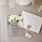 白素晴らし花キンセアニェラ15誕生日 アクリル招待状