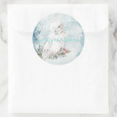 白素晴らし雪フクロウ ラウンドシール (バッグ)