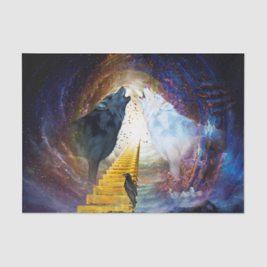 白素晴らし黒狼 薄葉紙 (正面)