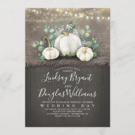 白素朴いカボチャと赤ん坊の息結婚の 招待状
