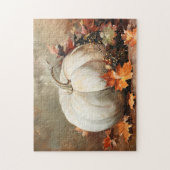 白素朴いカボチャ絵を描の ジグソーパズル (縦)