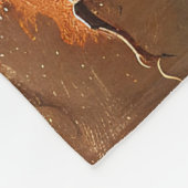 白素朴いカボチャ絵を描の フリースブランケット (角)