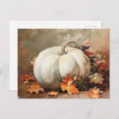 白素朴いカボチャ絵を描の ポストカード (正面/裏面)