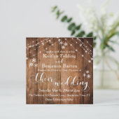 白素朴い光と雪の結婚木 招待状 (スタンド正面)