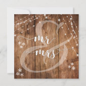 白素朴い光と雪の結婚木 招待状 (裏面)