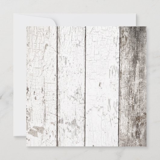 白素朴い洗濯木とレ結婚ース 招待状 (裏面)