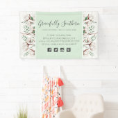 白素朴い納屋の木に咲く南綿の花 横断幕 (インサイチュ)