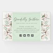 白素朴い納屋の木に咲く南綿の花 横断幕 (横)