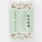 白素朴い納屋の木に咲く南綿の花 横断幕 (縦)