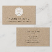 白素朴のクラフトテニスインストラクターのロゴ 名刺 (正面/裏面)