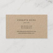 白素朴のクラフトテニスインストラクターのロゴ 名刺 (裏面)