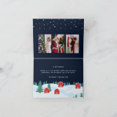 白素朴のクリスマスフォトクリスマスカード サンキューカード (内部)