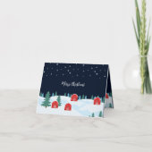 白素朴のクリスマスフォトクリスマスカード サンキューカード (正面)