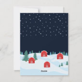 白素朴のクリスマス シーズンカード (裏面)