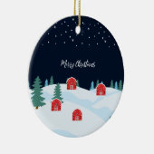 白素朴のクリスマス セラミックオーナメント (右)