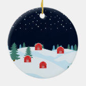 白素朴のクリスマス セラミックオーナメント (裏面)